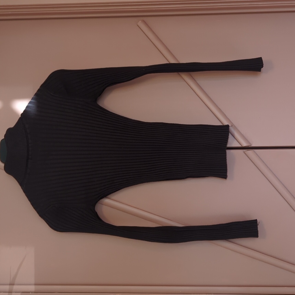 Active Basic - Brown Ribbed Long Sleeve Turtle Neck - Picture 5 of 5